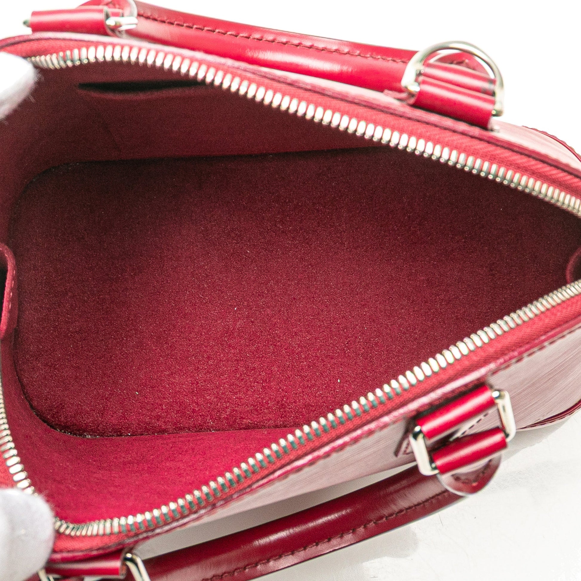 Second hand Louis Vuitton Alma BB Epi Leather Top - handle Handbag Pink - Tabita Bags