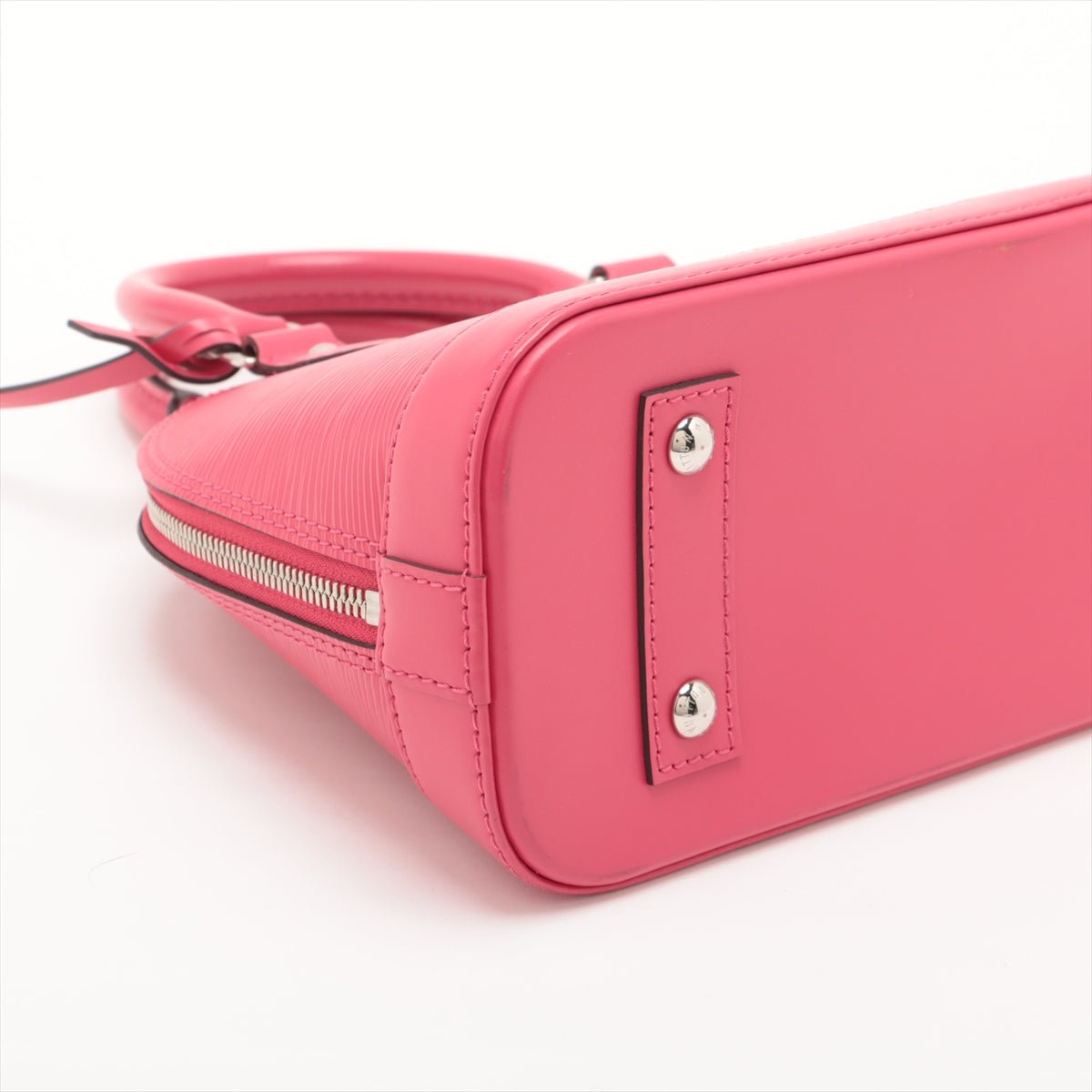 Second hand Louis Vuitton Alma BB Epi Leather Top - handle Handbag Pink - Tabita Bags