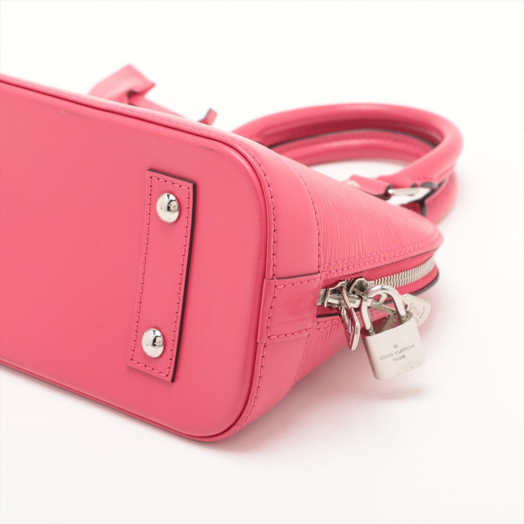 Second hand Louis Vuitton Alma BB Epi Leather Top - handle Handbag Pink - Tabita Bags