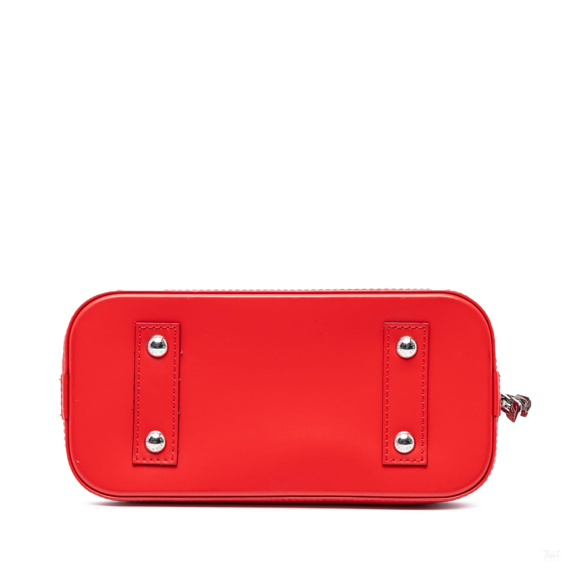 Second hand Louis Vuitton Alma BB Epi Leather Top - handle Handbag Red - Tabita Bags