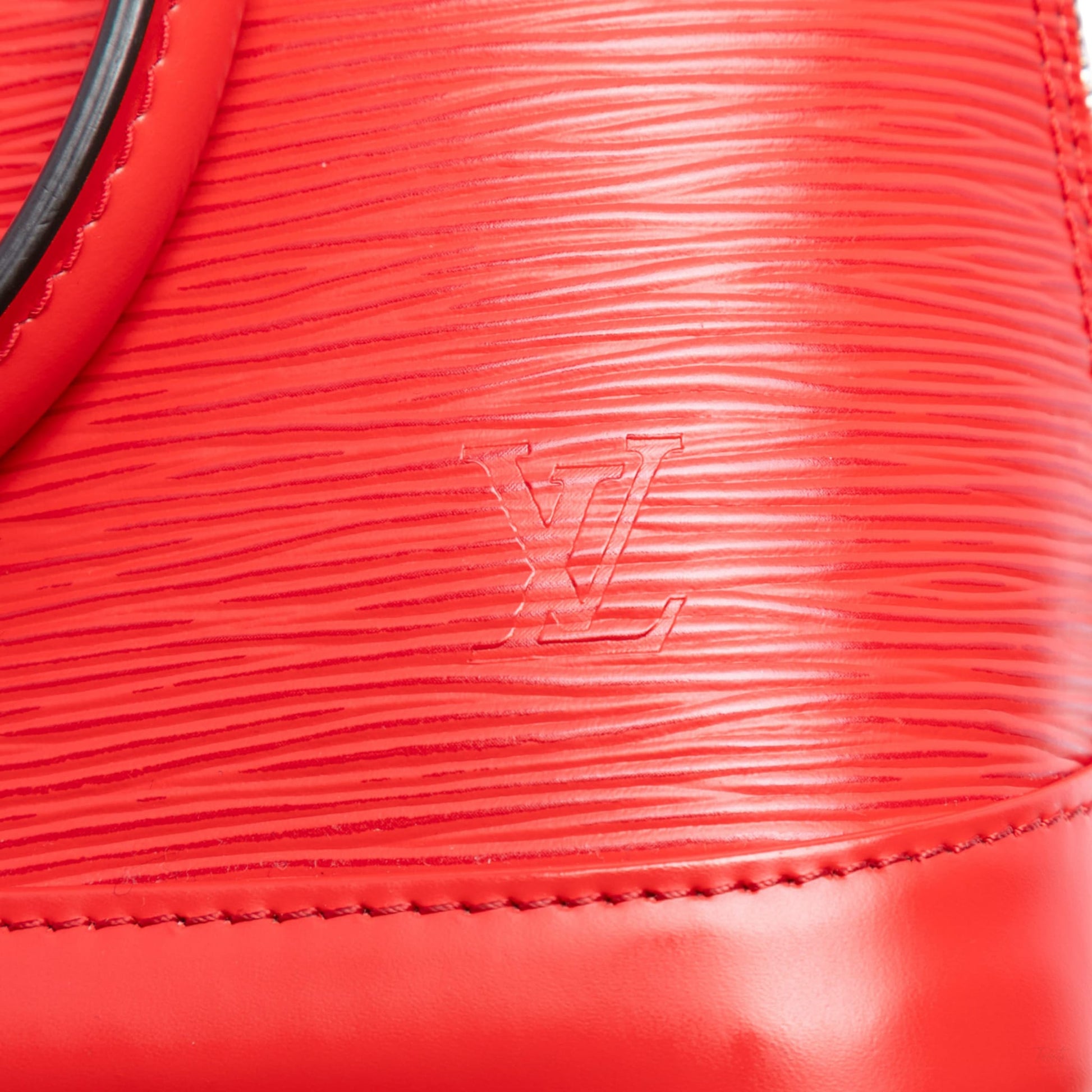 Second hand Louis Vuitton Alma BB Epi Leather Top - handle Handbag Red - Tabita Bags