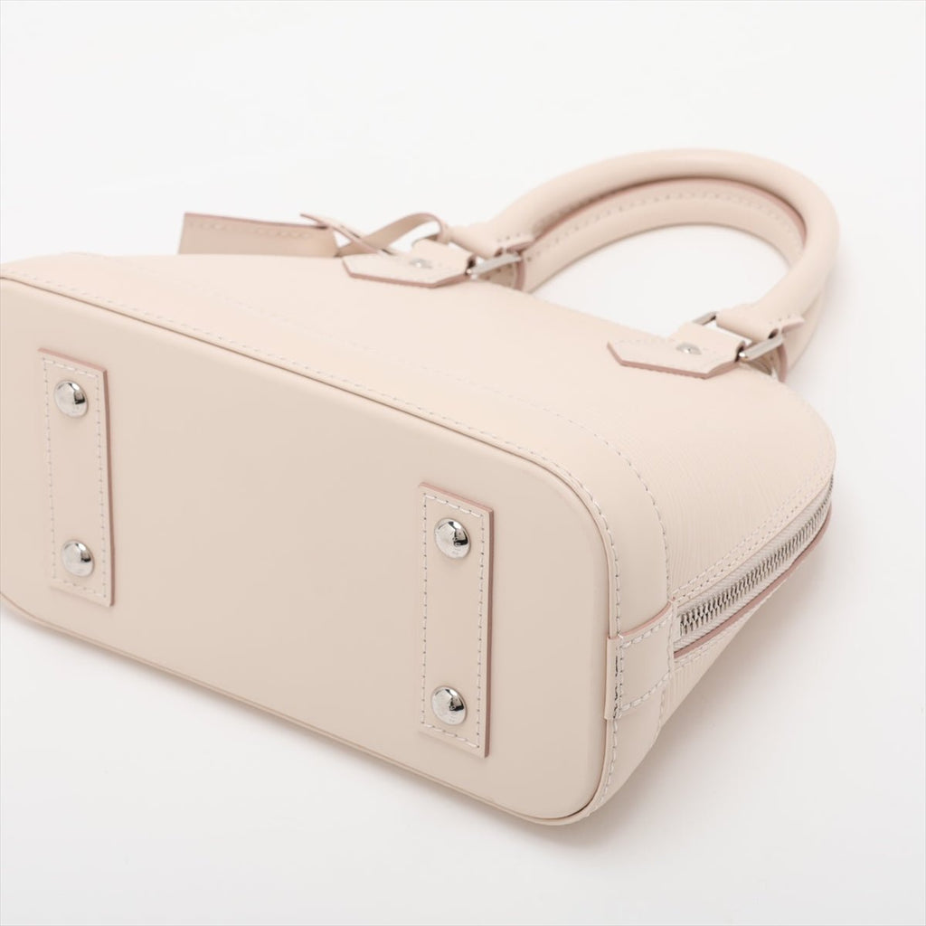 Second hand Louis Vuitton Alma BB Epi Leather Top-handle Handbag White - Tabita Bags