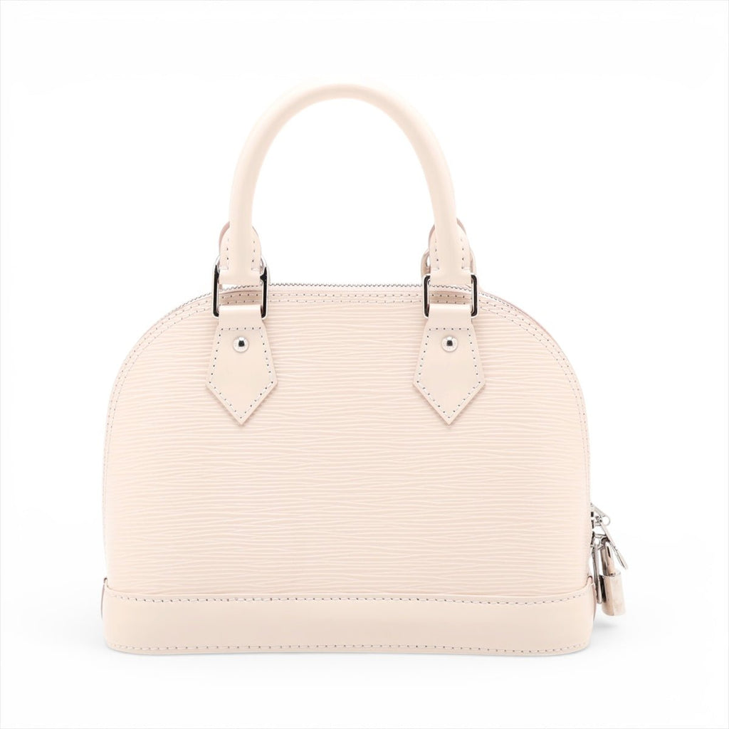 Second hand Louis Vuitton Alma BB Epi Leather Top-handle Handbag White - Tabita Bags