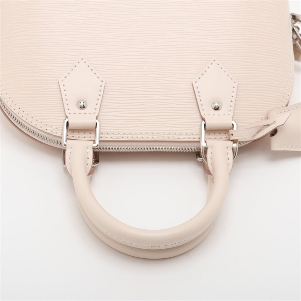Second hand Louis Vuitton Alma BB Epi Leather Top-handle Handbag White - Tabita Bags