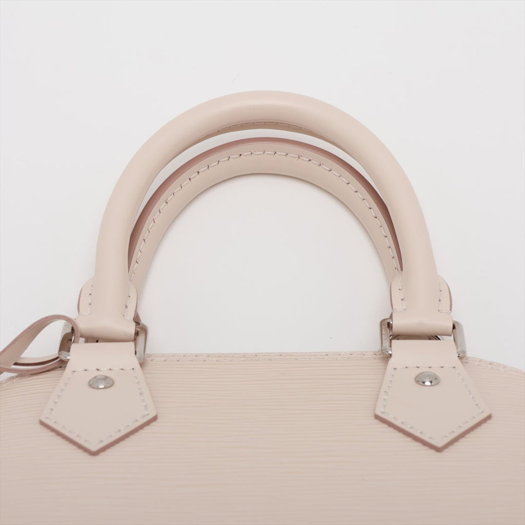 Second hand Louis Vuitton Alma BB Epi Leather Top-handle Handbag White - Tabita Bags