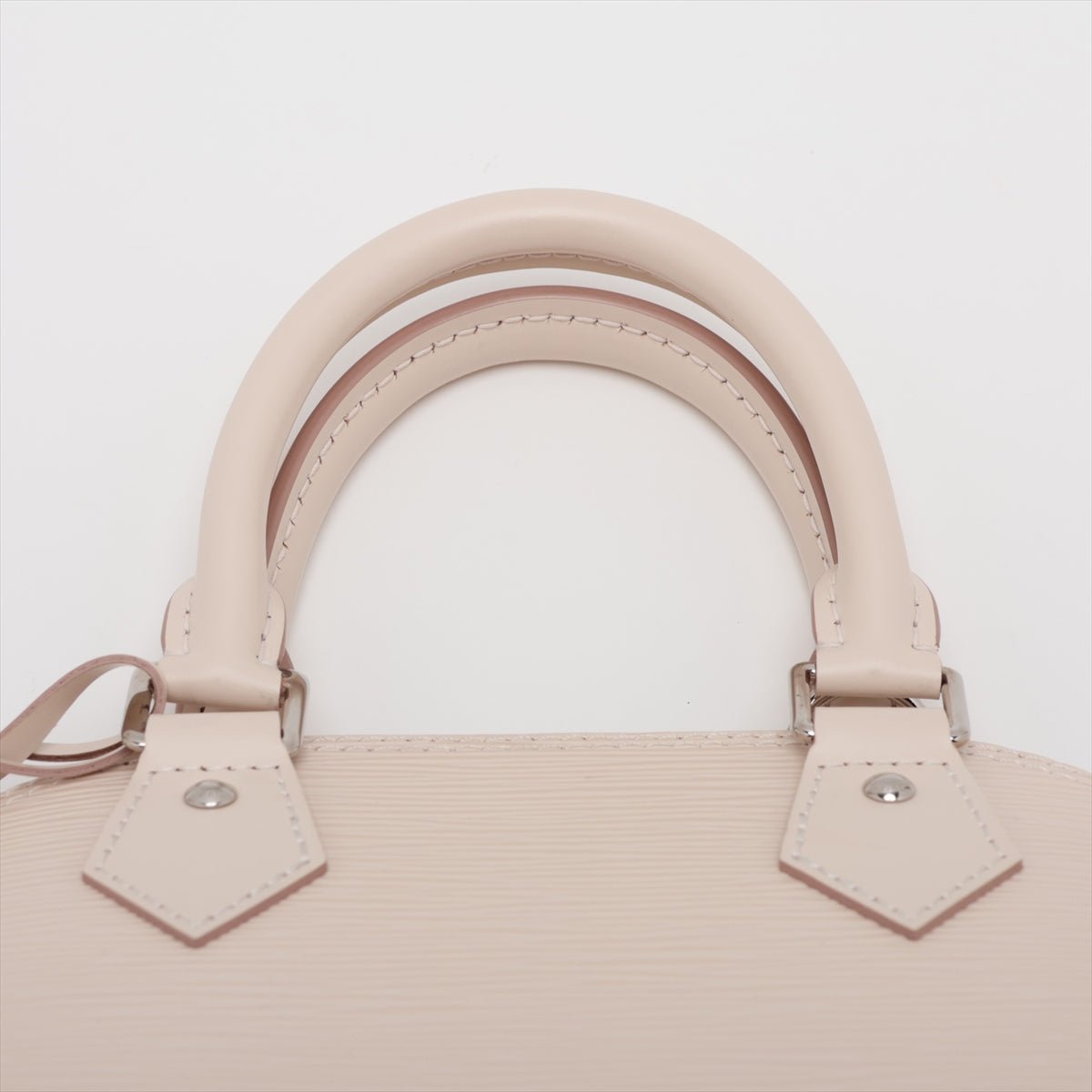 Second hand Louis Vuitton Alma BB Epi Leather Top-handle Handbag White - Tabita Bags