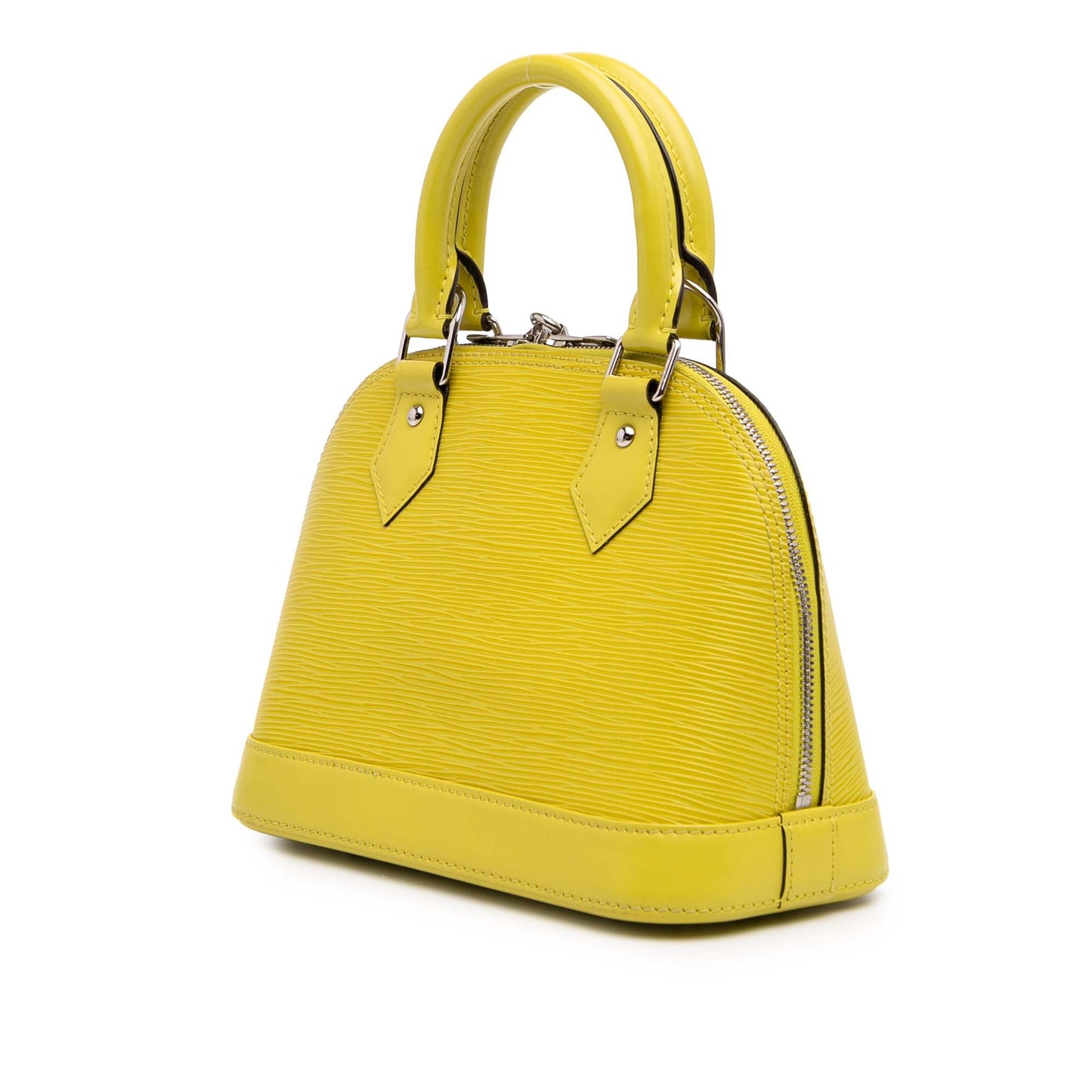 Second hand Louis Vuitton Alma BB Epi Leather Top - handle Handbag Yellow - Tabita Bags