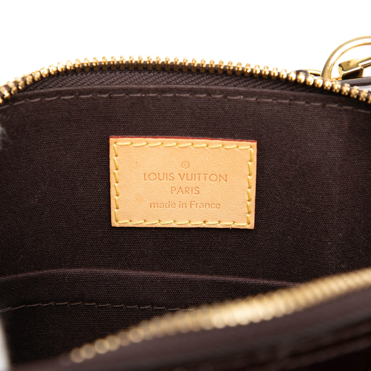 Second hand Louis Vuitton Alma BB Leather Monogram Vernis Top-handle Handbag Purple - Tabita Bags