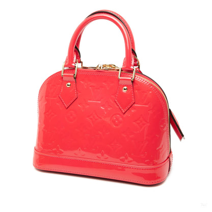 Second hand Louis Vuitton Alma BB Monogram Vernis Leather 2 - Ways Top - handle Handbag Pink - Tabita Bags