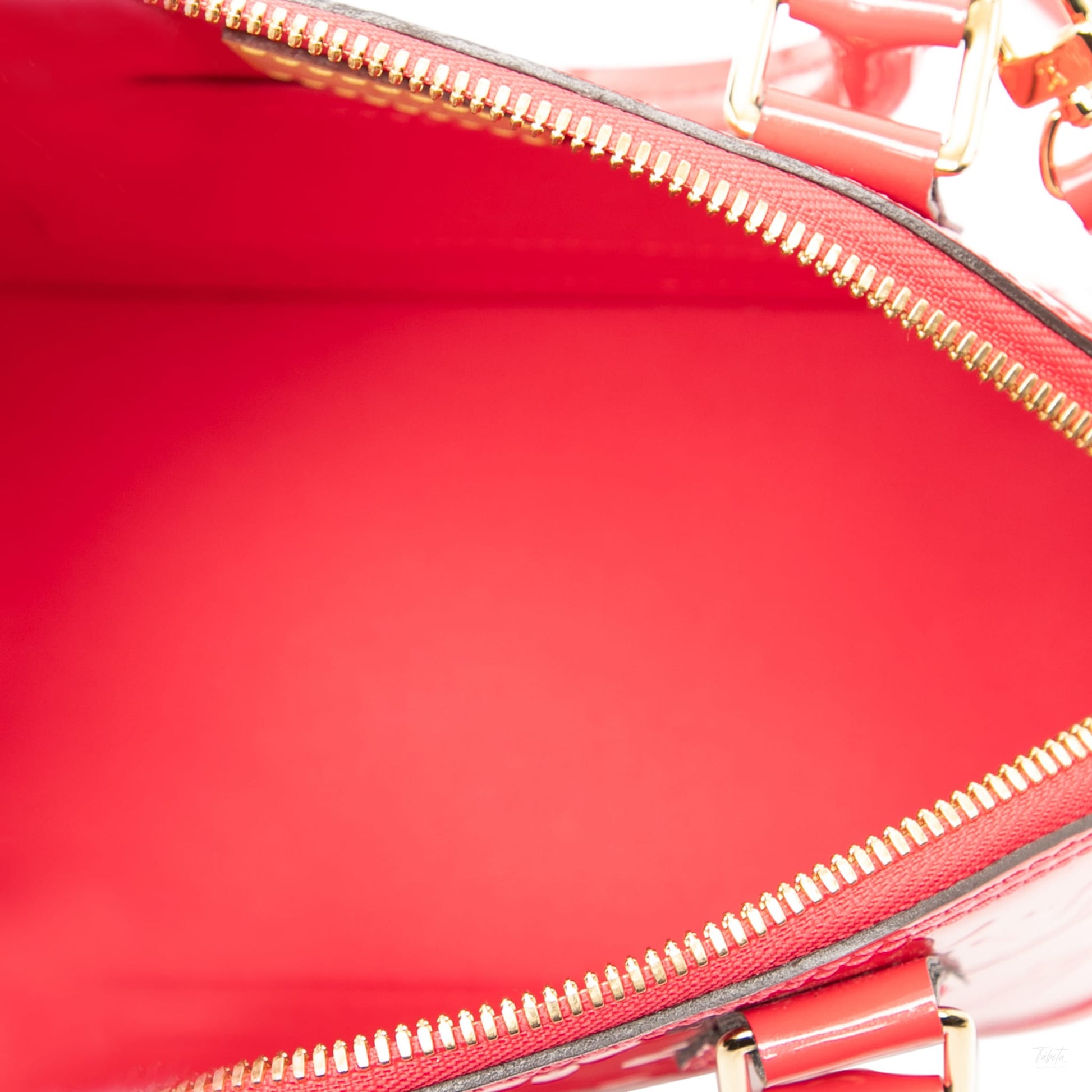 Second hand Louis Vuitton Alma BB Monogram Vernis Leather 2 - Ways Top - handle Handbag Pink - Tabita Bags