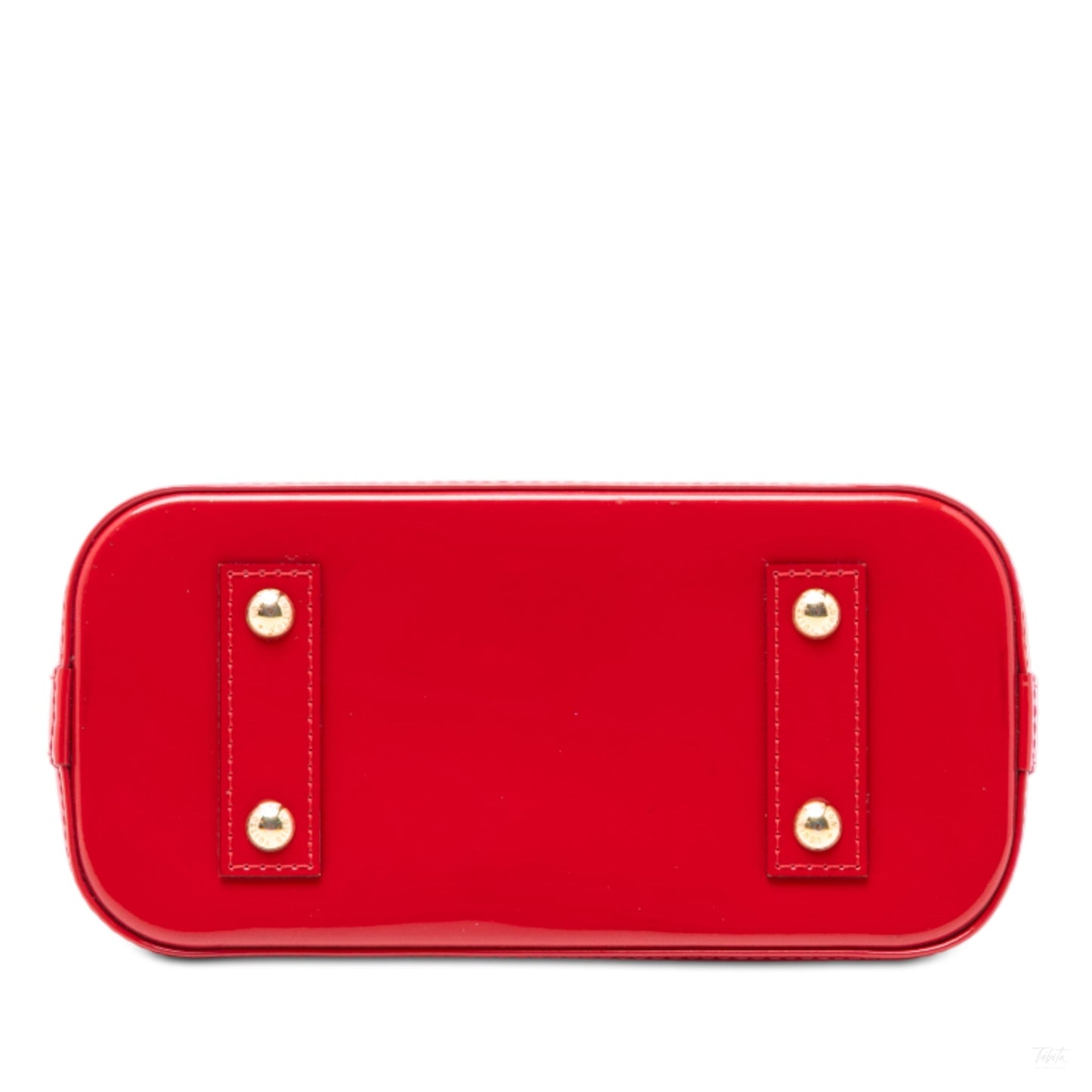 Second hand Louis Vuitton Alma BB Monogram Vernis Leather 2 - Ways Top - handle Handbag Red - Tabita Bags