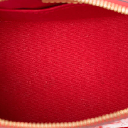 Second hand Louis Vuitton Alma BB Monogram Vernis Leather 2 - Ways Top - handle Handbag Red - Tabita Bags