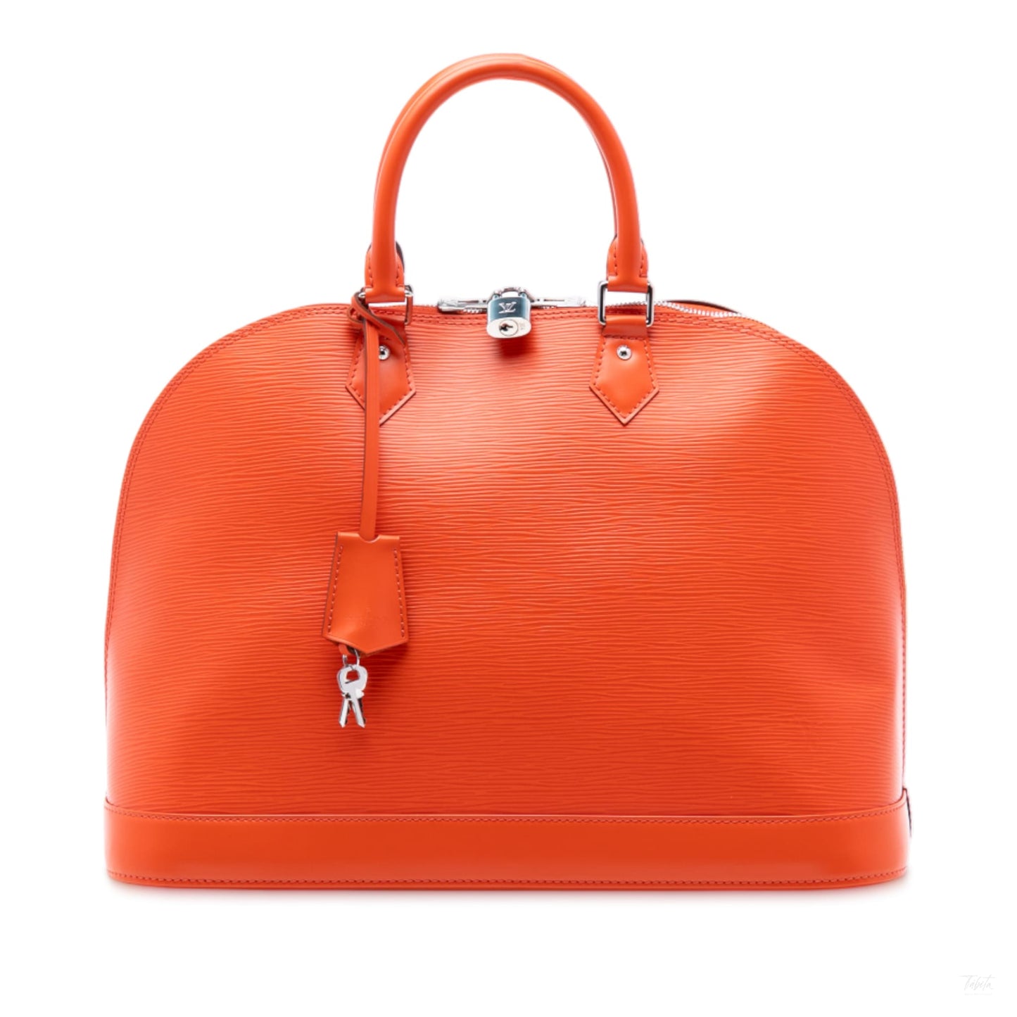 Second hand Louis Vuitton Alma GM Epi Leather Top - handle Handbag Orange - Tabita Bags
