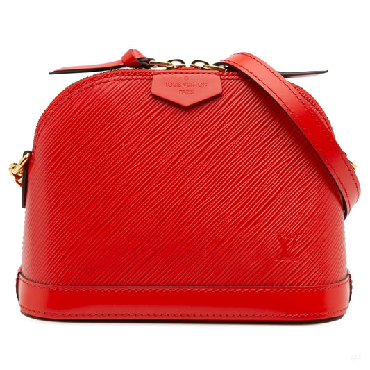 Second hand Louis Vuitton Alma Mini Epi Leather Shoulder Bag Red - Tabita Bags
