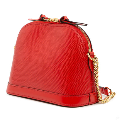 Second hand Louis Vuitton Alma Mini Epi Leather Shoulder Bag Red - Tabita Bags