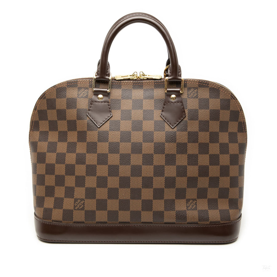 Second hand Louis Vuitton Alma PM Canvas Bag Damier Ebene - Tabita Bags