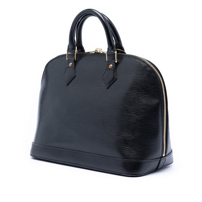 Second hand Louis Vuitton Alma PM Epi Leather Handbag Black - Tabita Bags