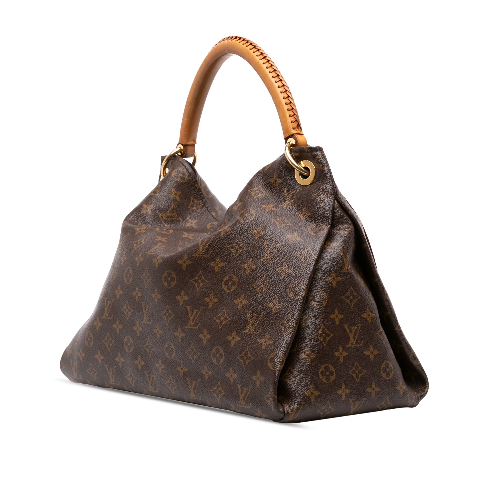Second hand Louis Vuitton Artsy Canvas Hobo Shoulder Bag Brown - Tabita Bags