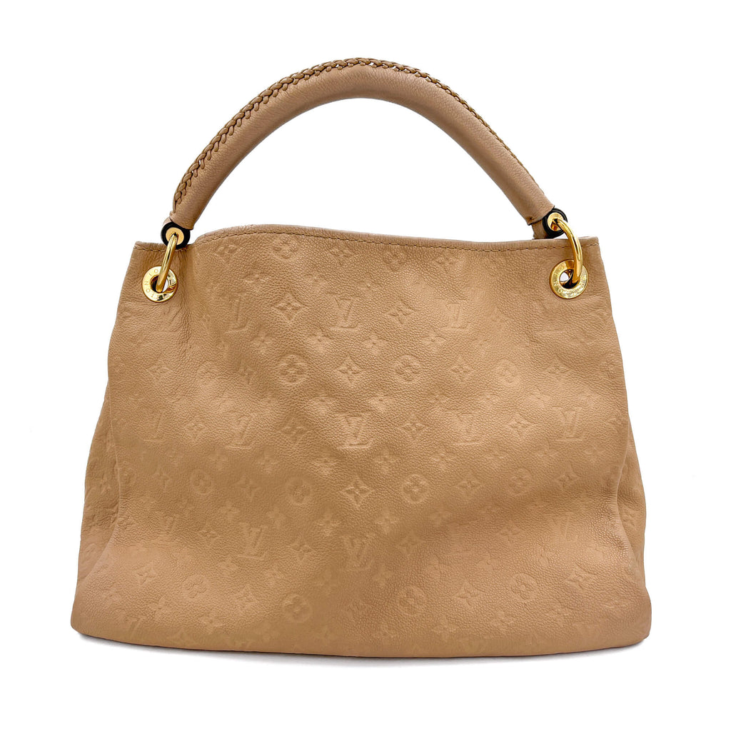 Second hand Louis Vuitton Artsy Empreinte Leather Hobo Bag Beige - Tabita Bags
