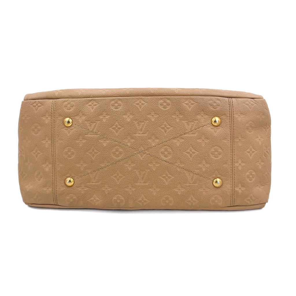 Second hand Louis Vuitton Artsy Empreinte Leather Hobo Bag Beige - Tabita Bags