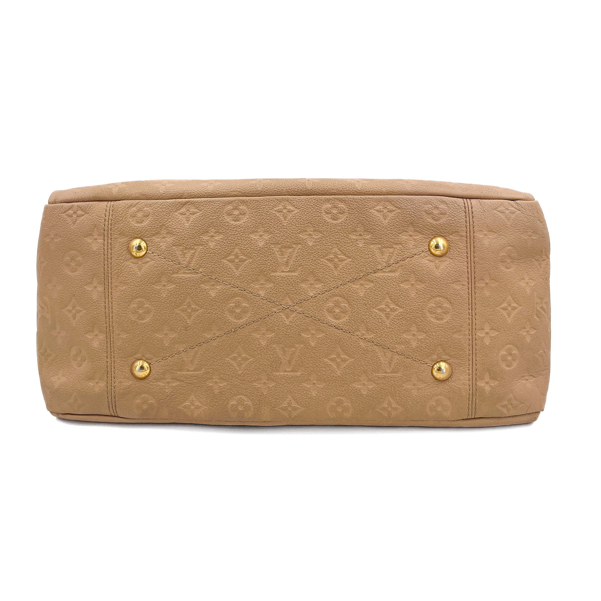 Second hand Louis Vuitton Artsy Empreinte Leather Hobo Bag Beige - Tabita Bags