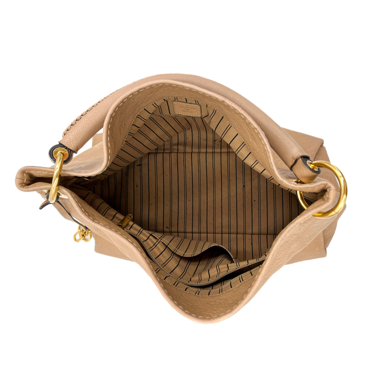 Second hand Louis Vuitton Artsy Empreinte Leather Hobo Bag Beige - Tabita Bags