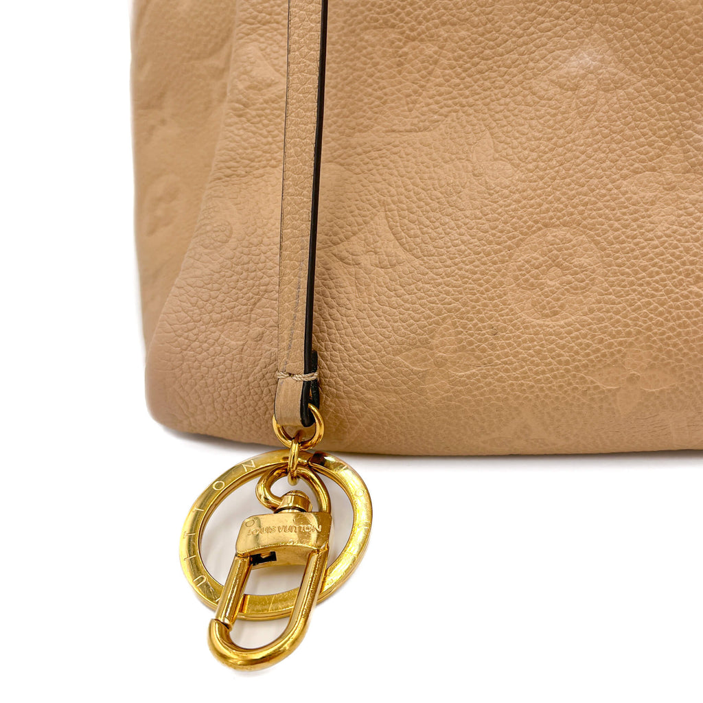 Second hand Louis Vuitton Artsy Empreinte Leather Hobo Bag Beige - Tabita Bags