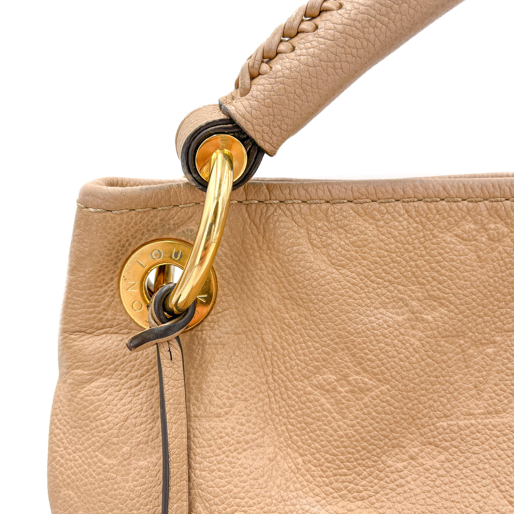 Second hand Louis Vuitton Artsy Empreinte Leather Hobo Bag Beige - Tabita Bags