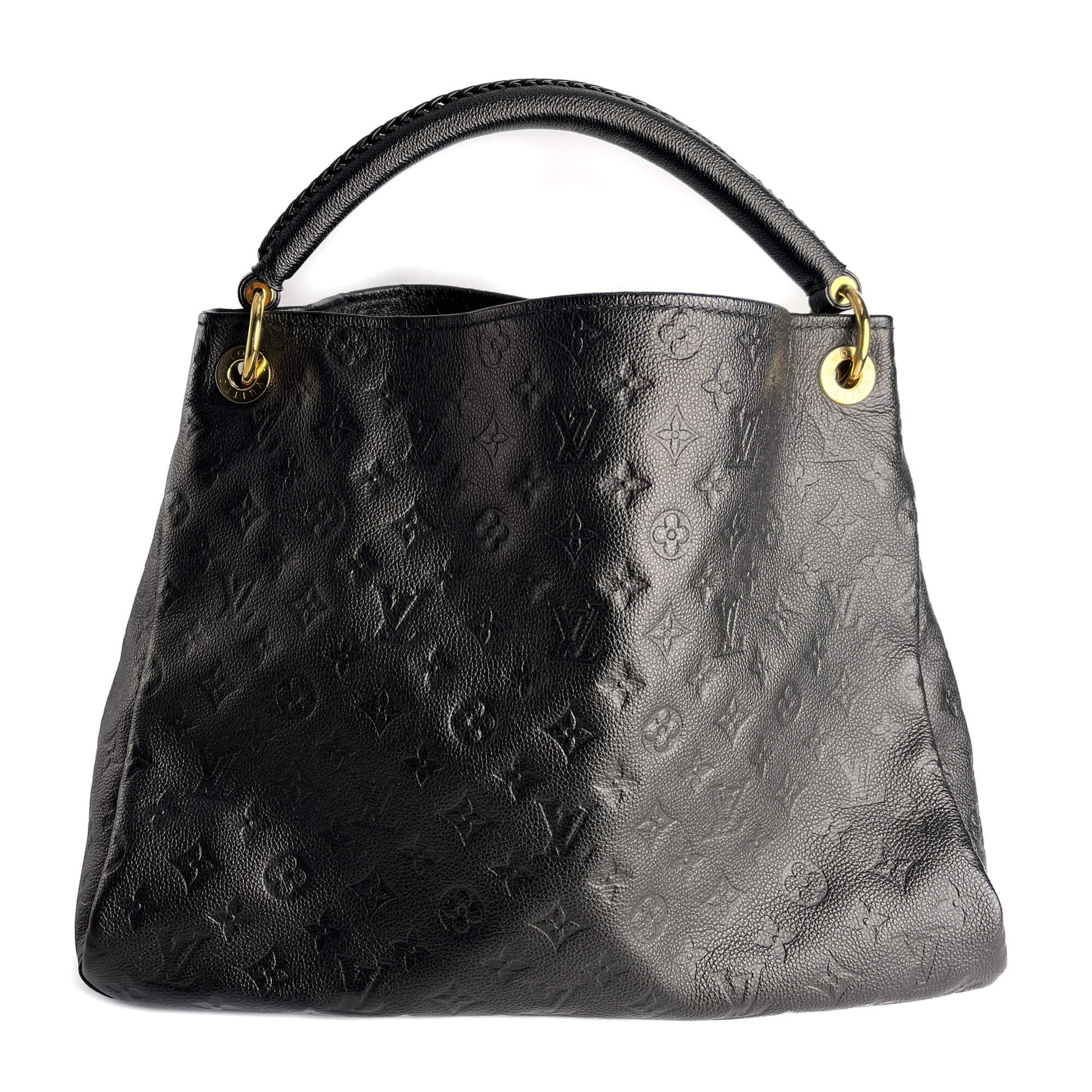 Second hand Louis Vuitton Artsy Leather Empreinte Hobo Shoulder Bag Black - Tabita Bags
