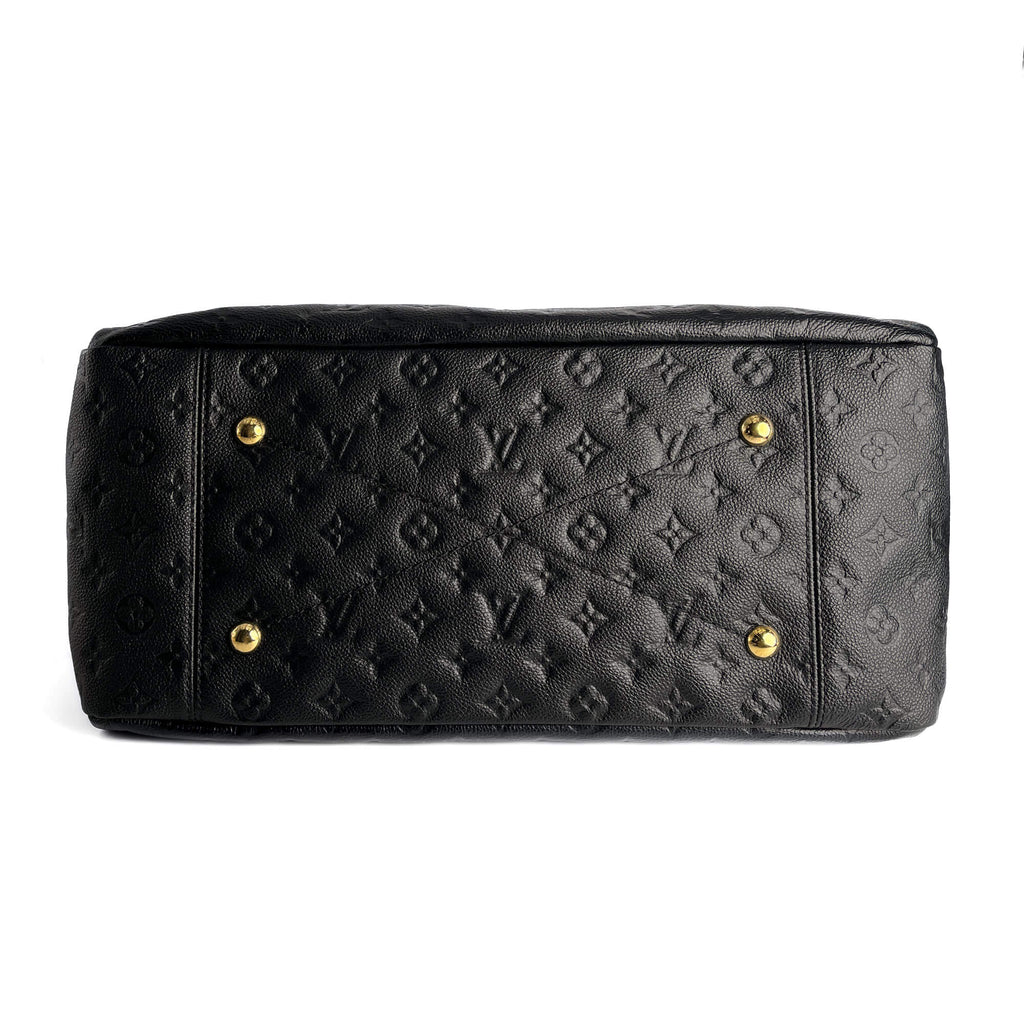 Second hand Louis Vuitton Artsy Leather Empreinte Hobo Shoulder Bag Black - Tabita Bags
