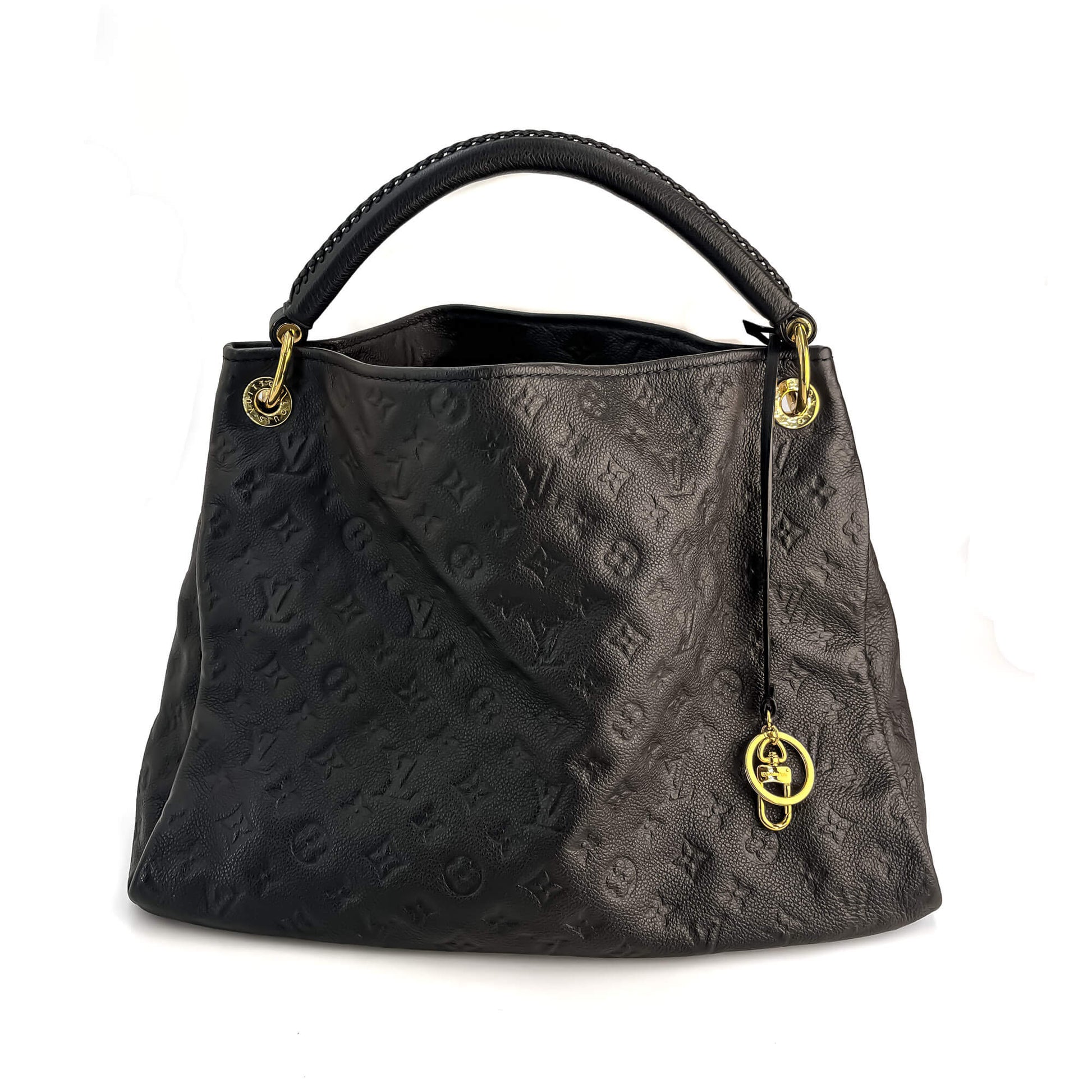 Second hand Louis Vuitton Artsy Leather Empreinte Hobo Shoulder Bag Navy - Tabita Bags