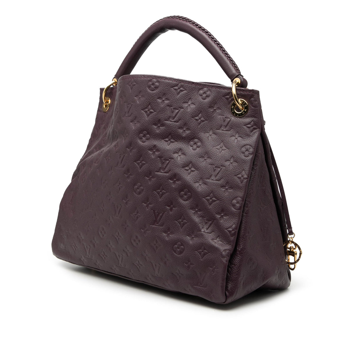 Second hand Louis Vuitton Artsy Leather Empreinte Hobo Shoulder Bag Purple - Tabita Bags