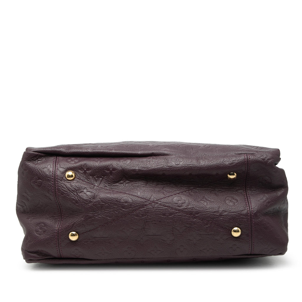 Second hand Louis Vuitton Artsy Leather Empreinte Hobo Shoulder Bag Purple - Tabita Bags