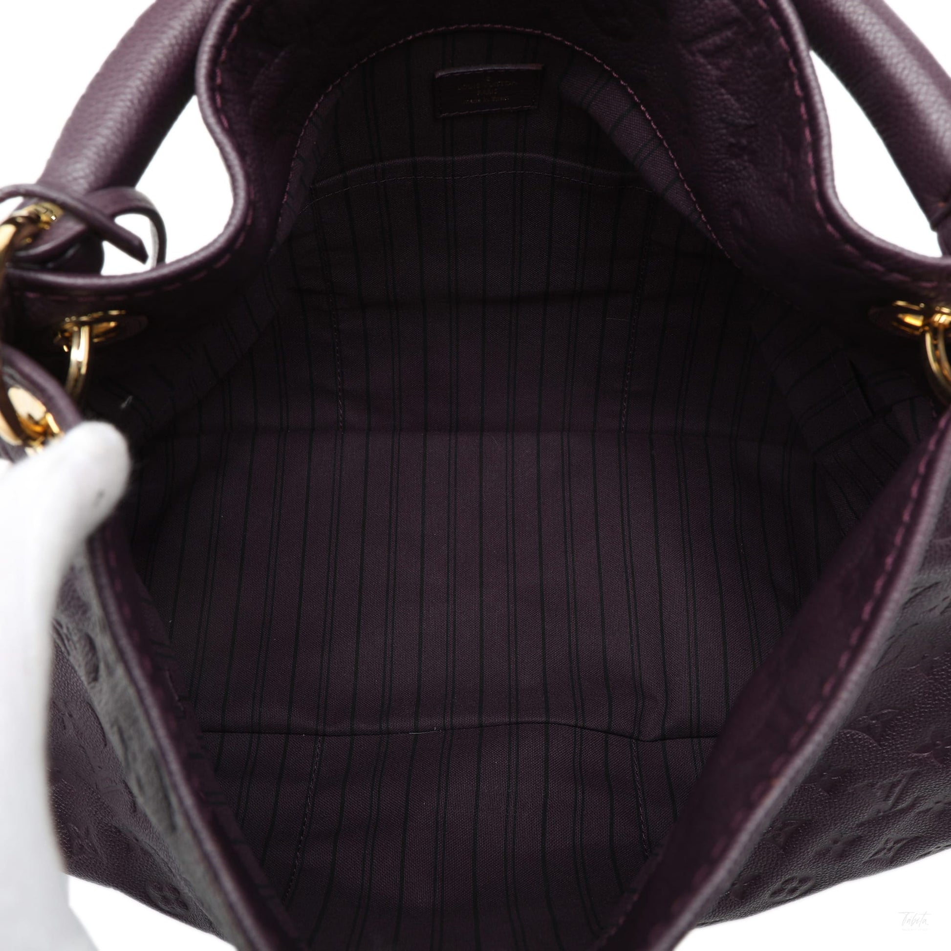 Second hand Louis Vuitton Artsy Leather Empreinte Hobo Shoulder Bag Red - Tabita Bags