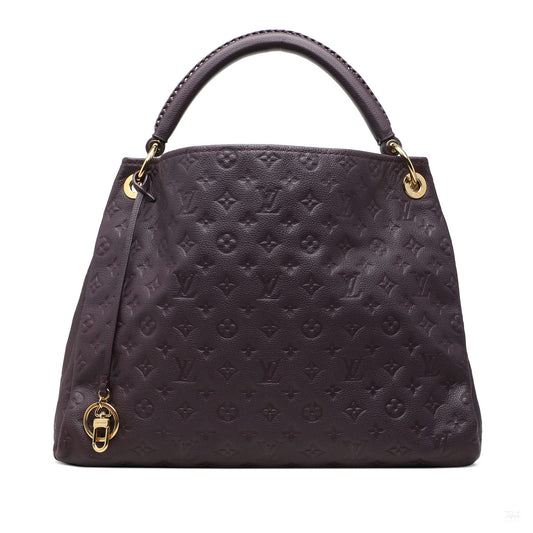 Second hand Louis Vuitton Artsy Leather Empreinte Hobo Shoulder Bag Red - Tabita Bags