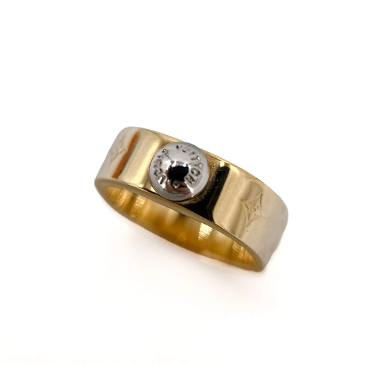 Second hand Louis Vuitton Bague Nanogram Metal Ring S - Tabita Bags