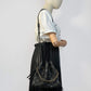 Second hand Louis Vuitton Bella Mahina Leather 2 - Ways Bucket Bag Pouch Black - Tabita Bags