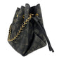 Second hand Louis Vuitton Bella Mahina Leather 2 - Ways Bucket Bag Pouch Black - Tabita Bags