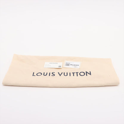 Second hand Louis Vuitton Bella Mahina Leather Pouch Bucket Shoulder Bag Black - Tabita Bags