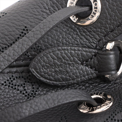 Second hand Louis Vuitton Bella Mahina Leather Pouch Bucket Shoulder Bag Black - Tabita Bags