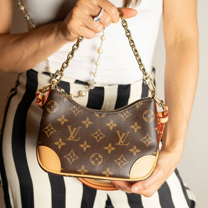 Second hand Louis Vuitton Boulogne Nano Canvas Pouch Handbag Monogram - Tabita Bags