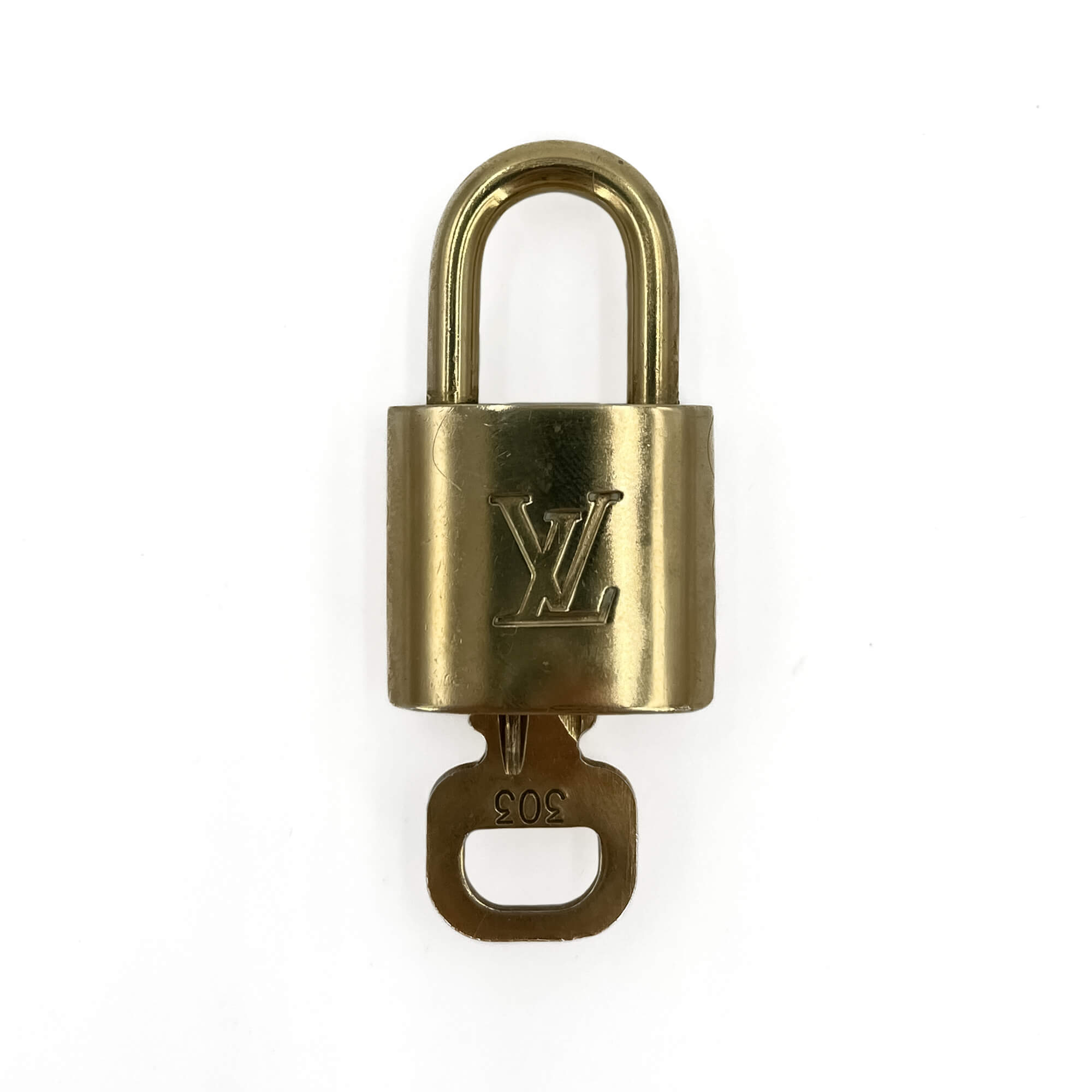 Sale Louis Vuitton Solid Brass Lock & Key Set