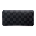 Second hand Louis Vuitton Brazza Canvas Vertical long Wallet Damier Graphite - Tabita Bags