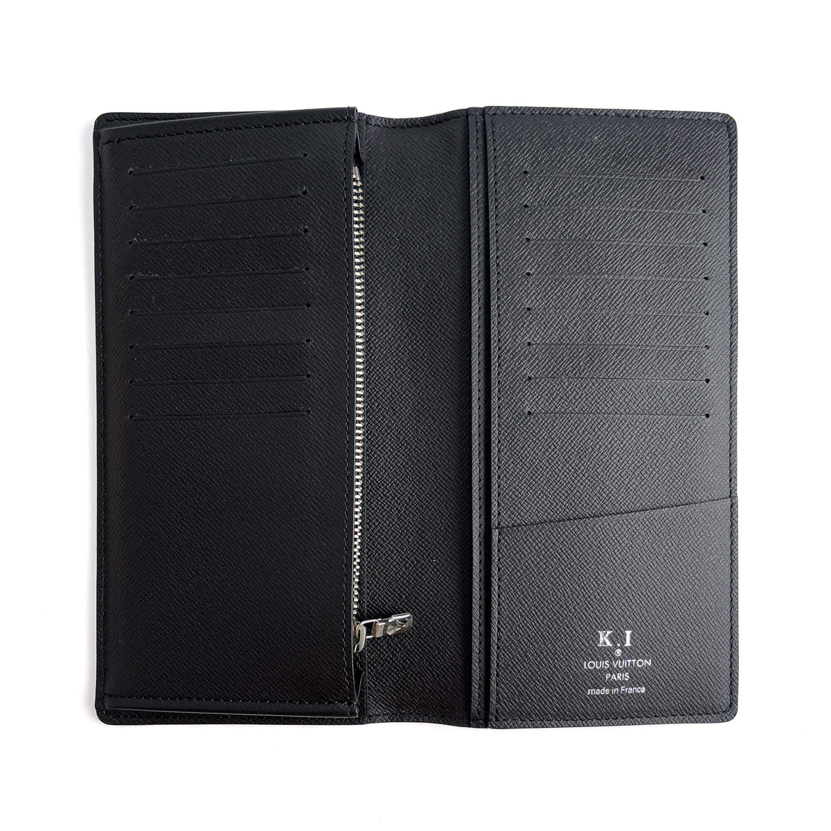 Second hand Louis Vuitton Brazza Canvas Vertical long Wallet Damier Graphite - Tabita Bags