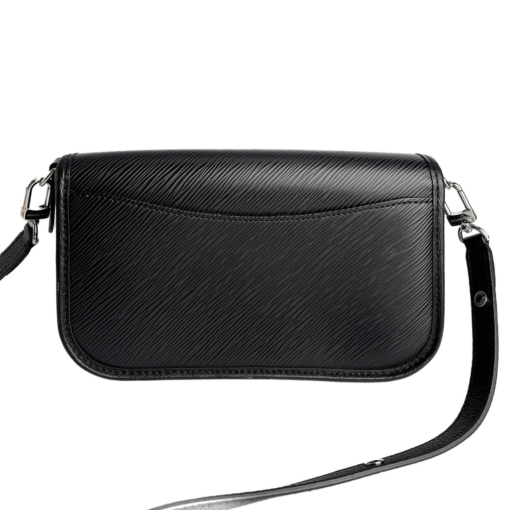 Second hand Louis Vuitton Buci Epi Leather Flap Crossbody Black - Tabita Bags