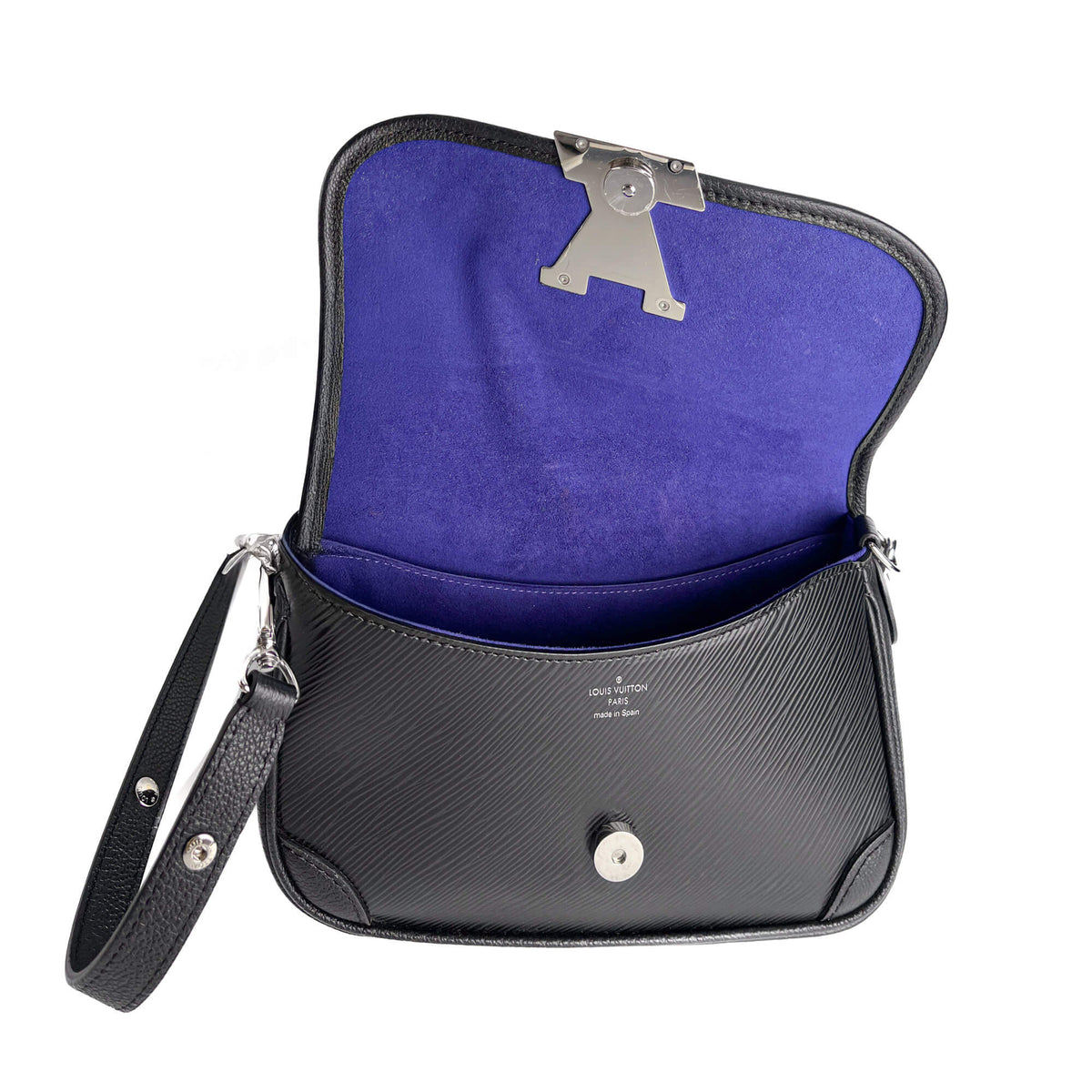 Second hand Louis Vuitton Buci Epi Leather Flap Crossbody Black - Tabita Bags