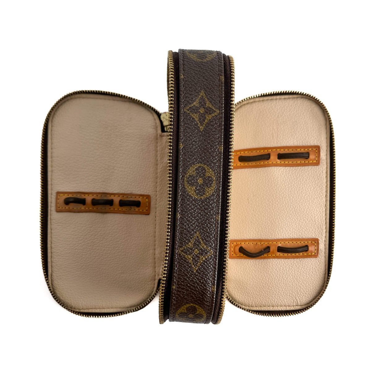 Second hand Louis Vuitton Canvas Jewelry Case Double Side Monogram - Tabita Bags