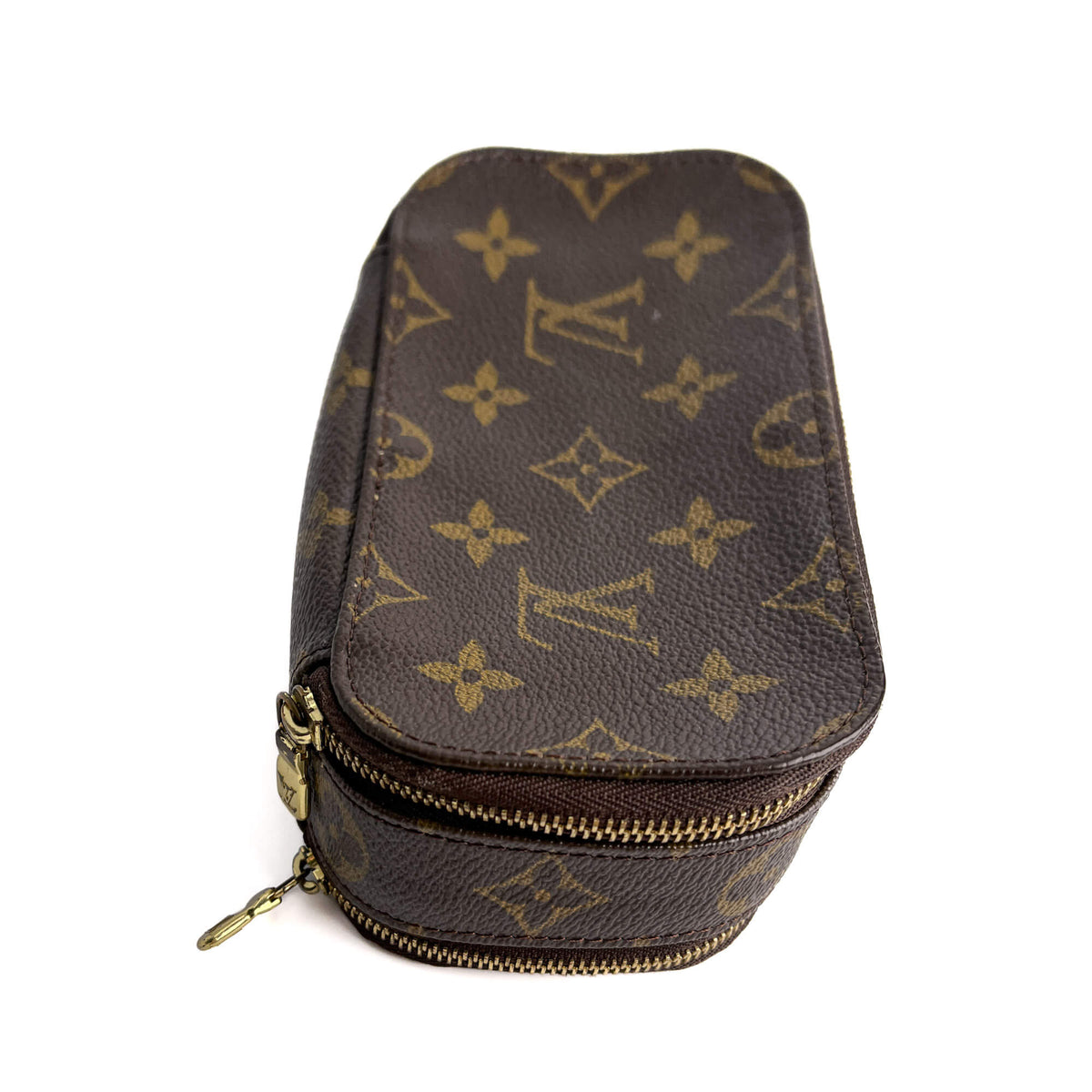 Second hand Louis Vuitton Canvas Jewelry Case Double Side Monogram - Tabita Bags