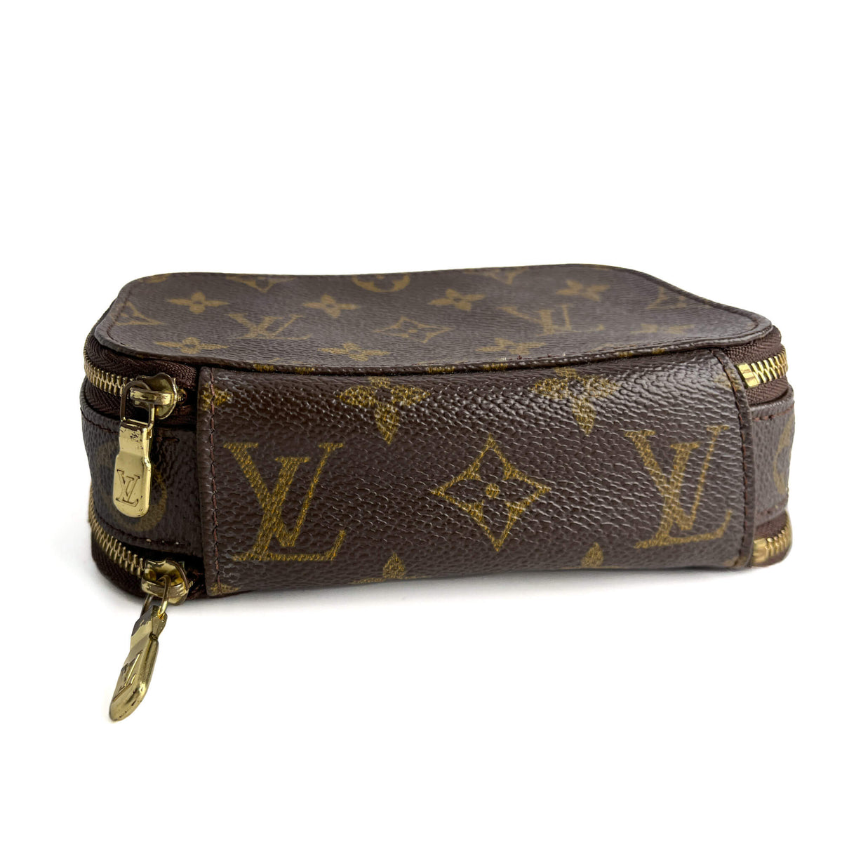 Second hand Louis Vuitton Canvas Jewelry Case Double Side Monogram - Tabita Bags