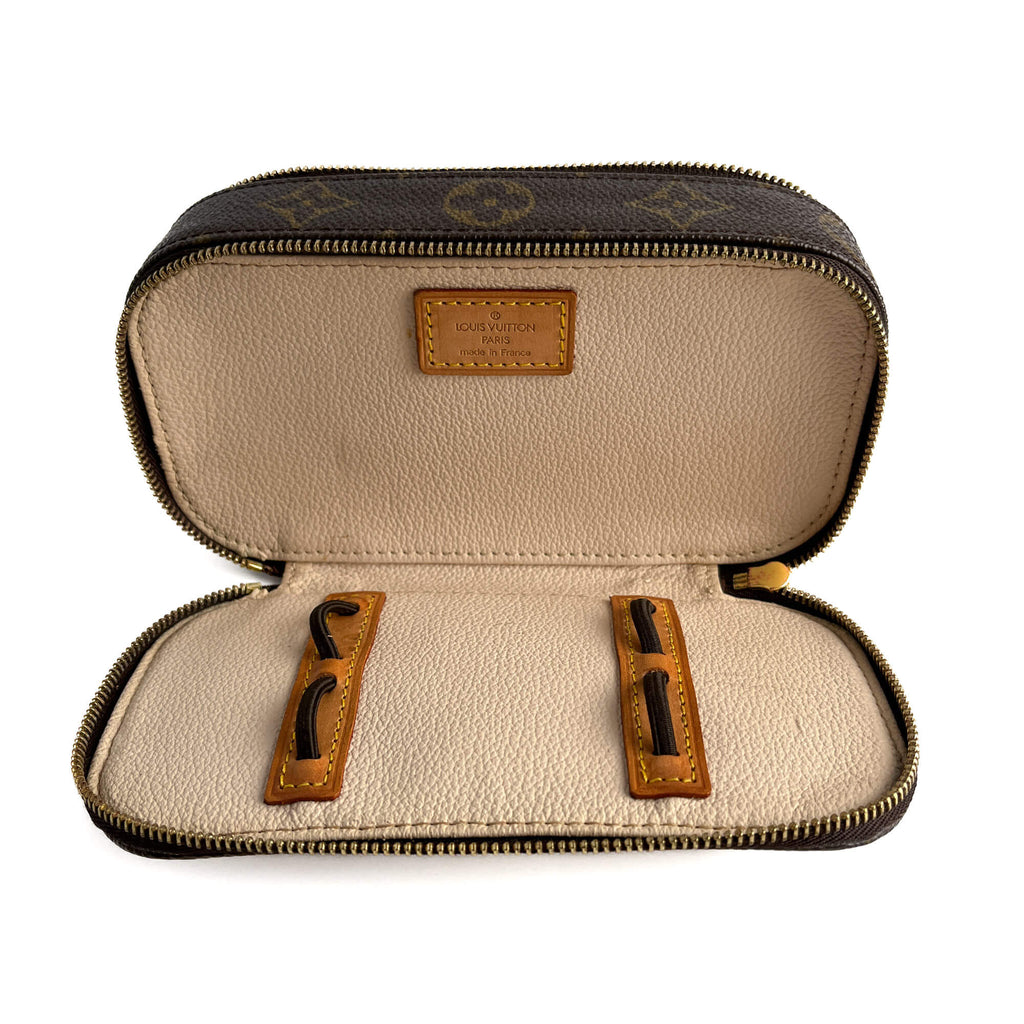 Second hand Louis Vuitton Canvas Jewelry Case Double Side Monogram - Tabita Bags